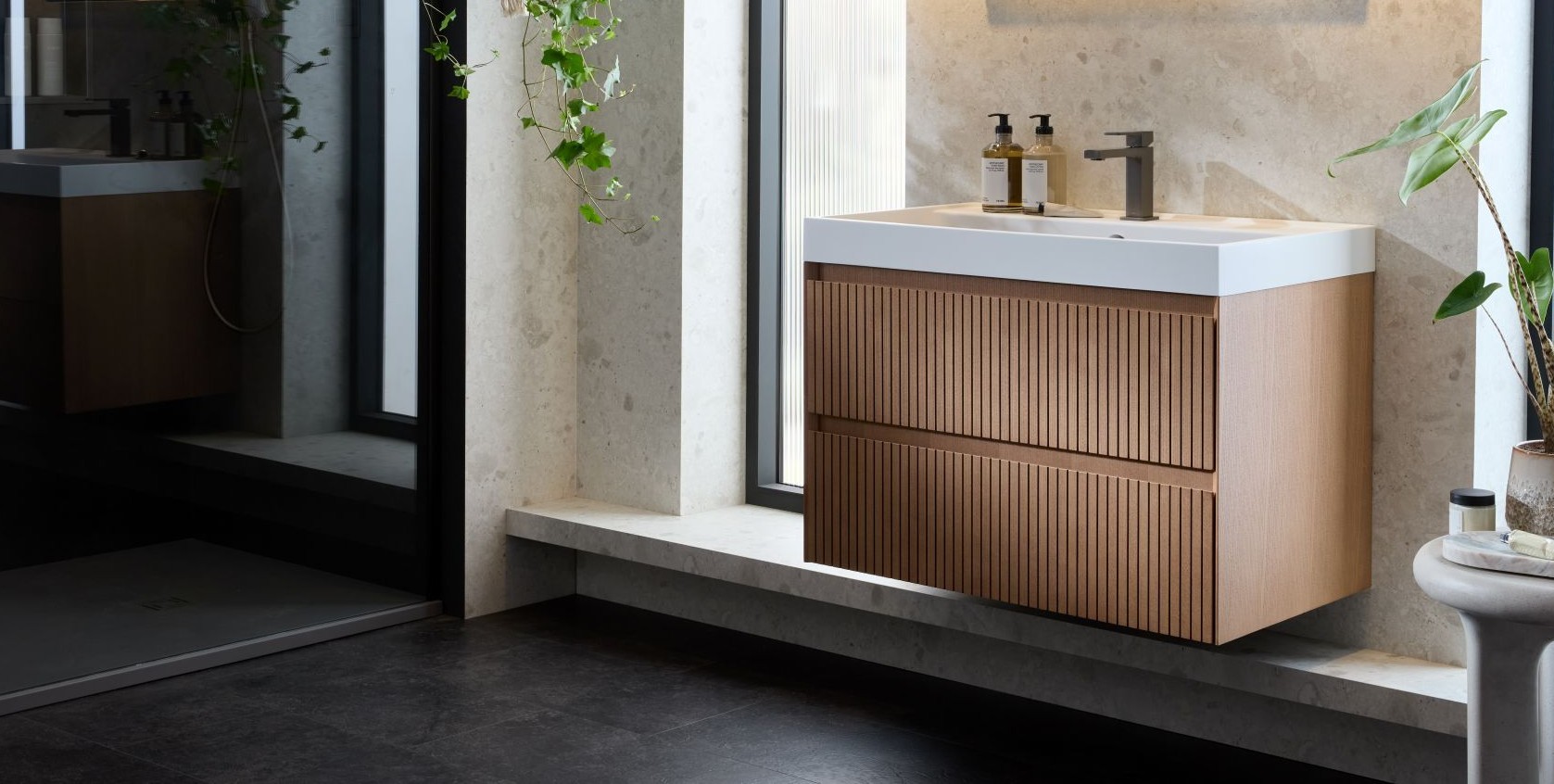 Slatted Bathroom Vanities
