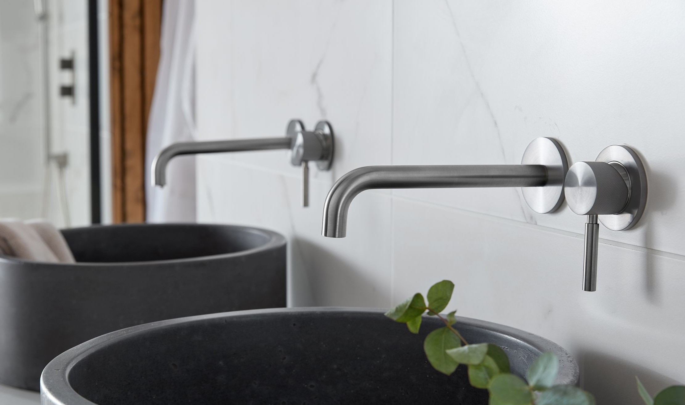 Brushed Gunmetal Bathroom Taps
