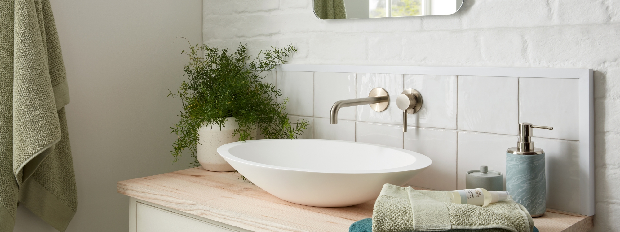 Brushed Nickel Bathroom Taps 