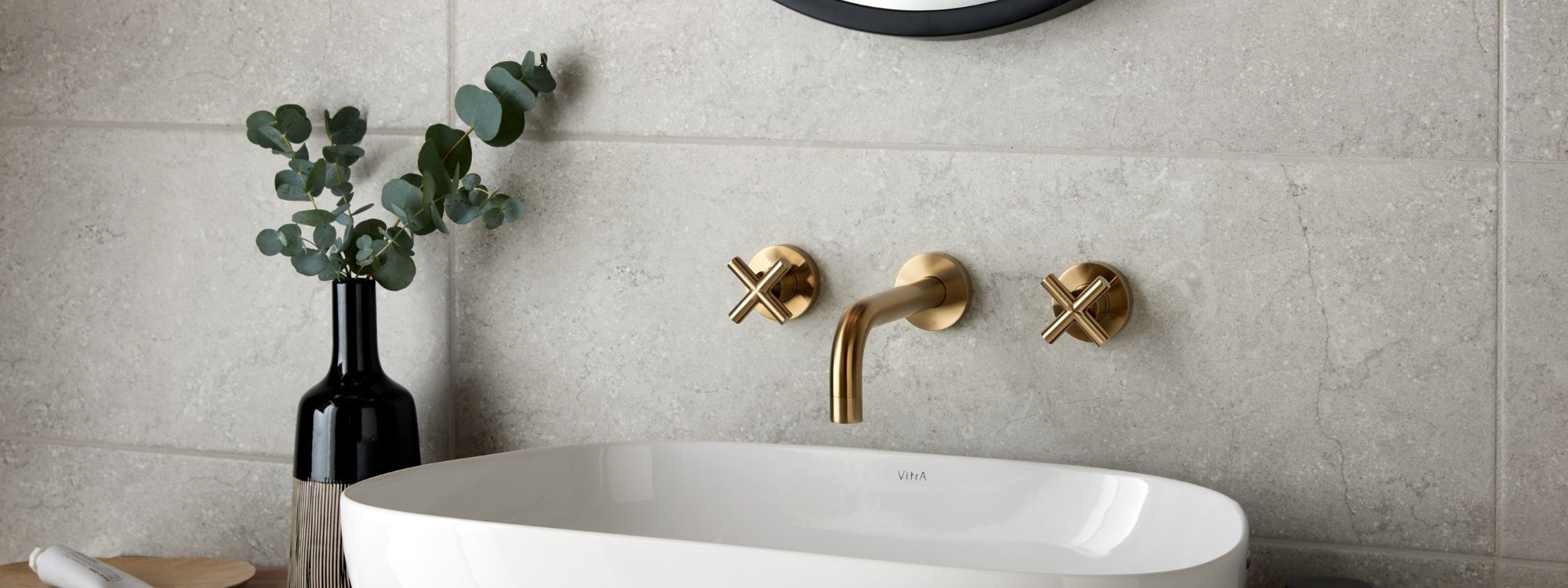 Brushed Gold Bathroom Taps 