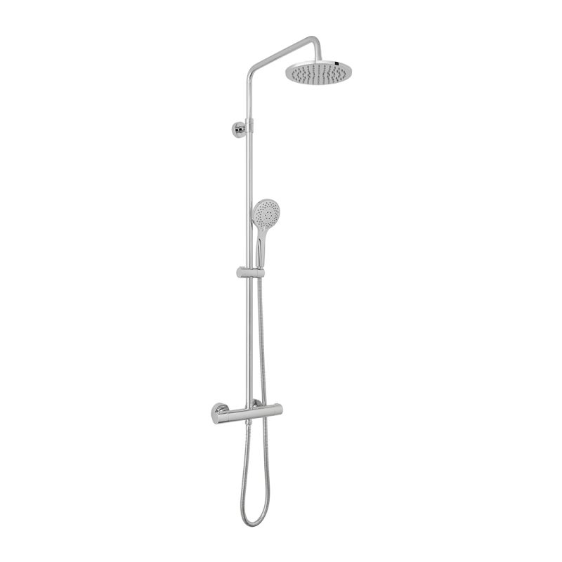 Atmosphere Adjustable Thermostatic Shower Column, 200mm Shower Head and Multi Function Handset
