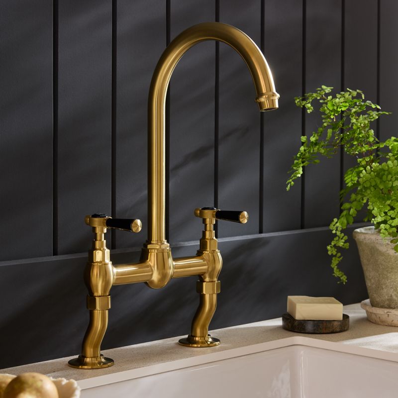 Axbridge Bridge Kitchen Mixer, Lever Handles