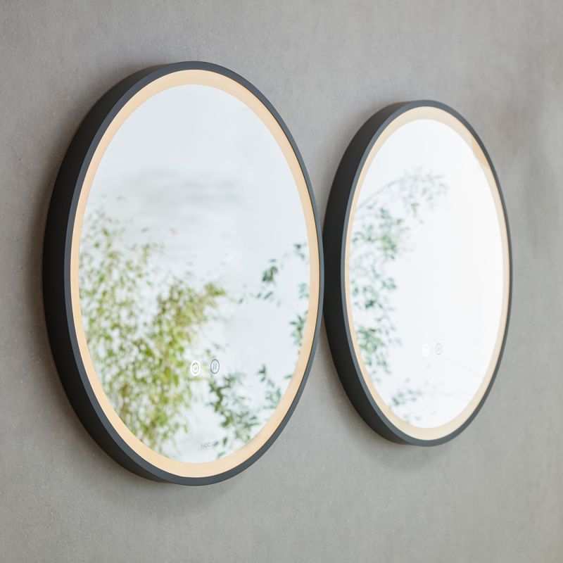 Round Illuminated LED Bathroom Mirror, 500mm