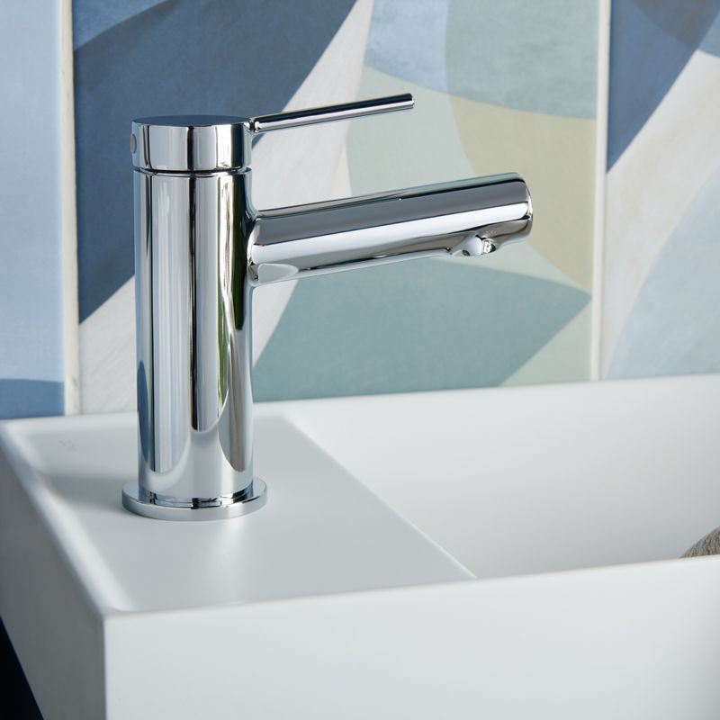 Safari Lever Mini Mono Basin Mixer Tap for Low Pressure System and Universal Basin Waste