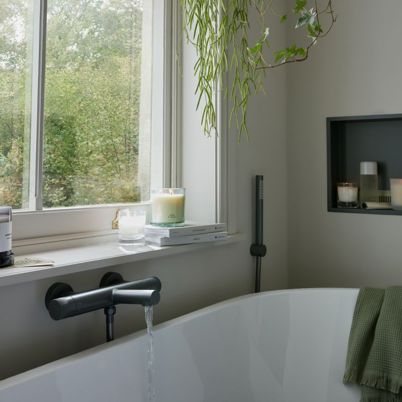 Safari Leverless Wall Mounted Exposed Thermostatic Bath Shower Mixer