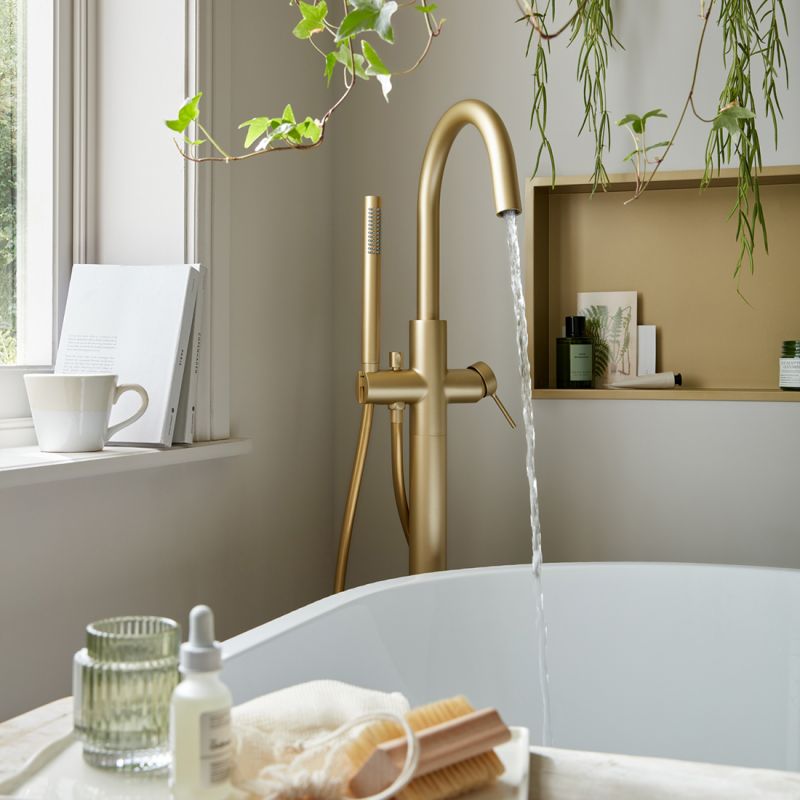 Safari Floorstanding Lever Bath Shower Mixer Tap