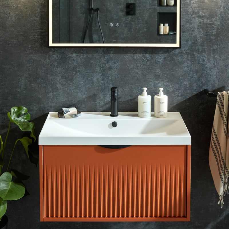 Safari Fluted Wall-Hung Vanity Unit, 800mm