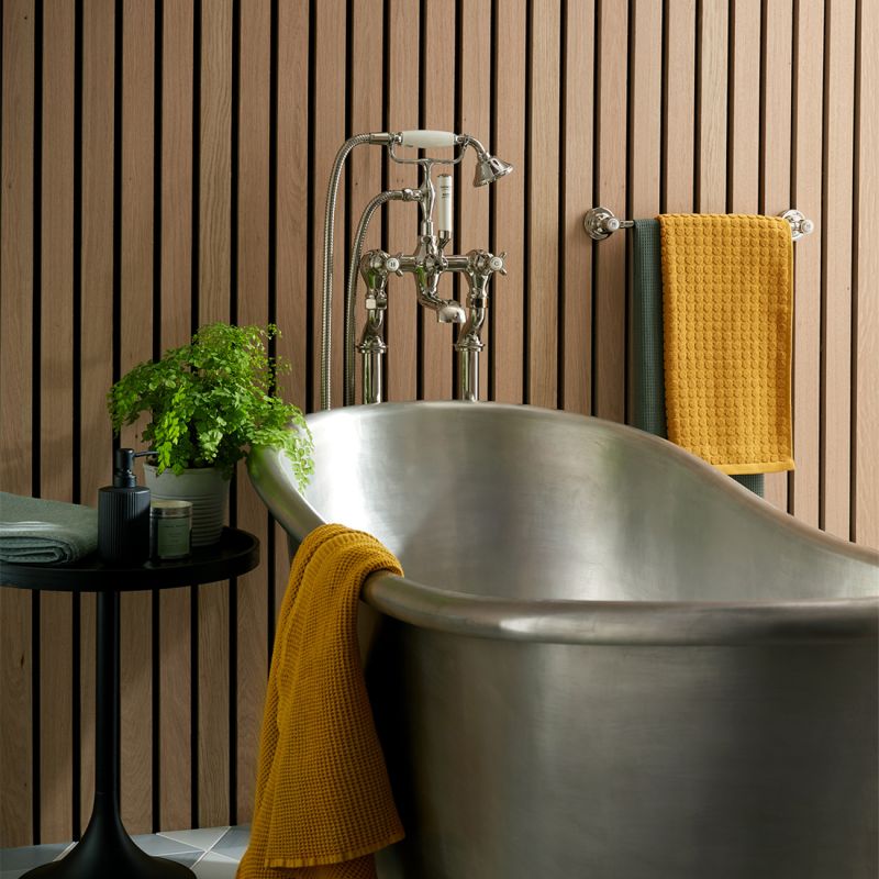 Axbridge Floorstanding Bath Shower Mixer, Cross Handle