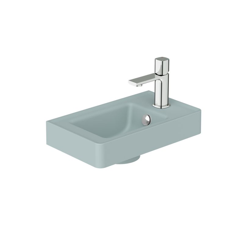 Cameo Mineral Cast Cloakroom Basin, Right Tap Hole, 400mm