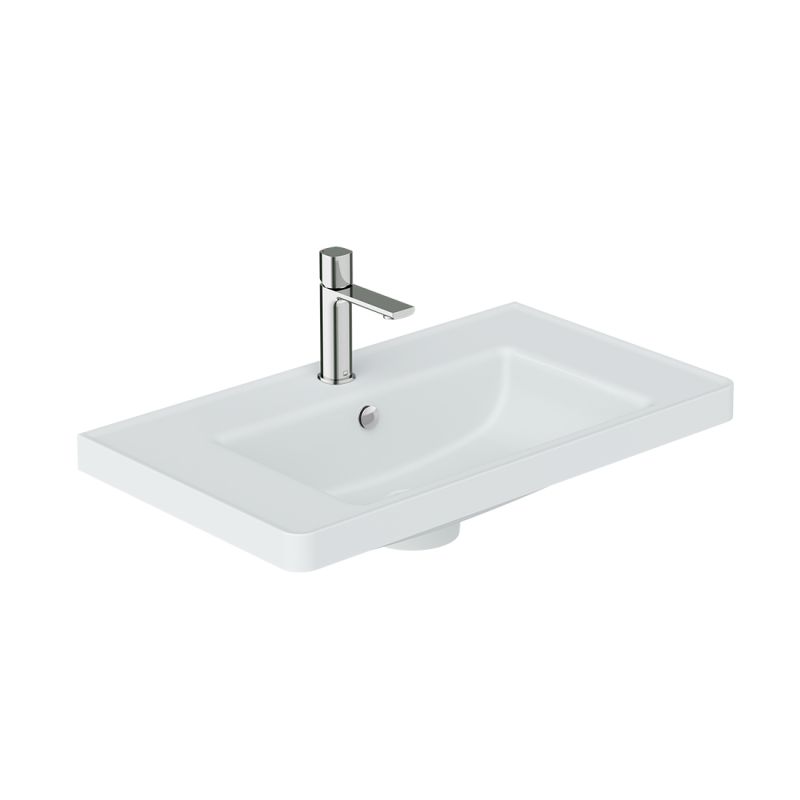 Cameo Mineral Cast Vanity Basin, 800mm Cameo Mineral Cast Vanity Basin, 800mm