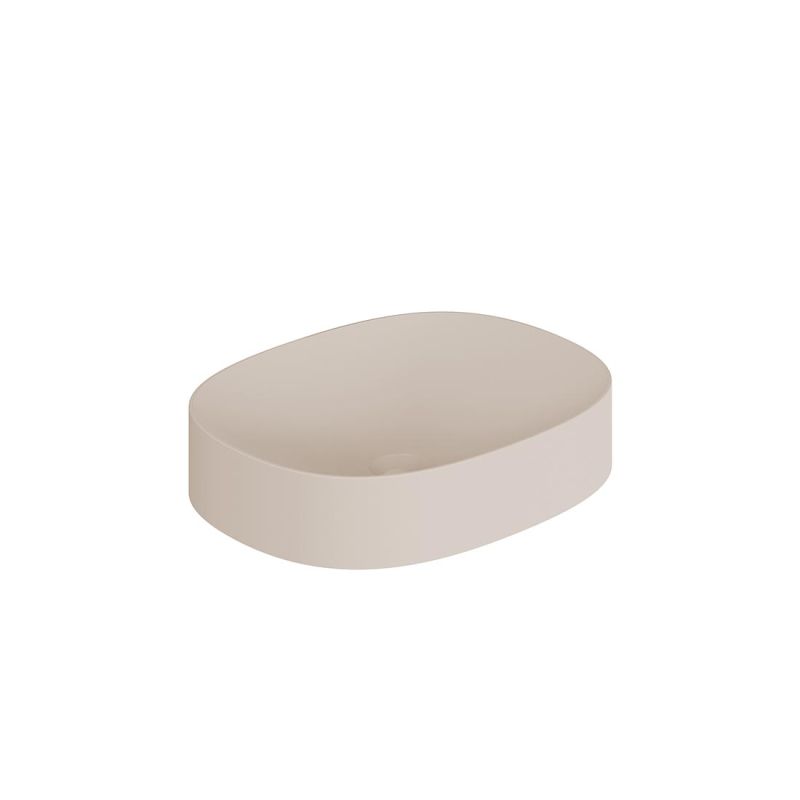 Cameo by VADO oval mineral cast countertop basin, finished in stone grey.