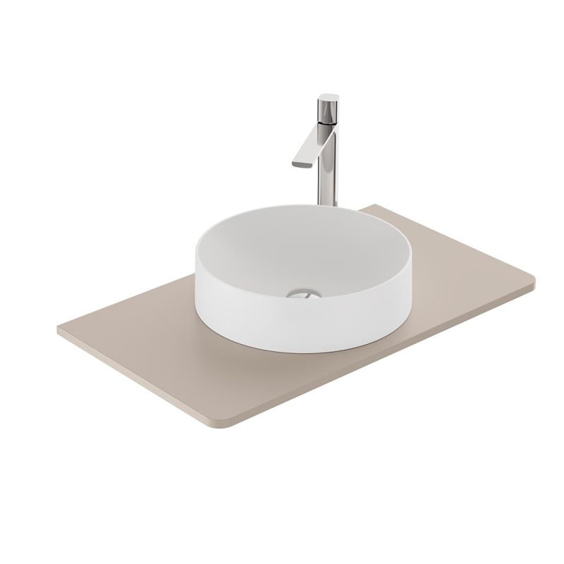 Cameo by VADO 800mm worktop, finished in stone grey.
