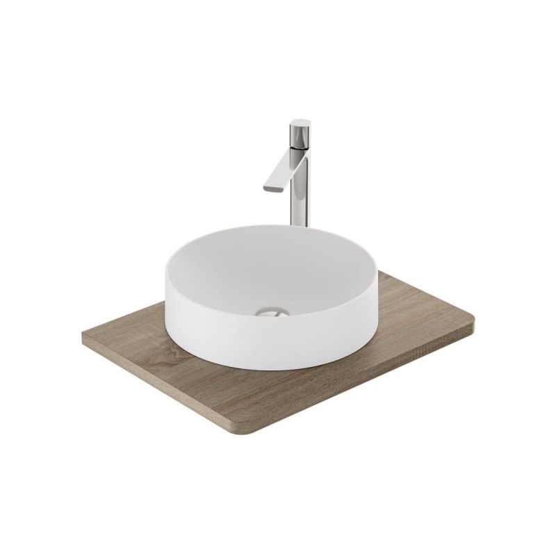 Cameo by VADO 600mm worktop, finished in natural oak.