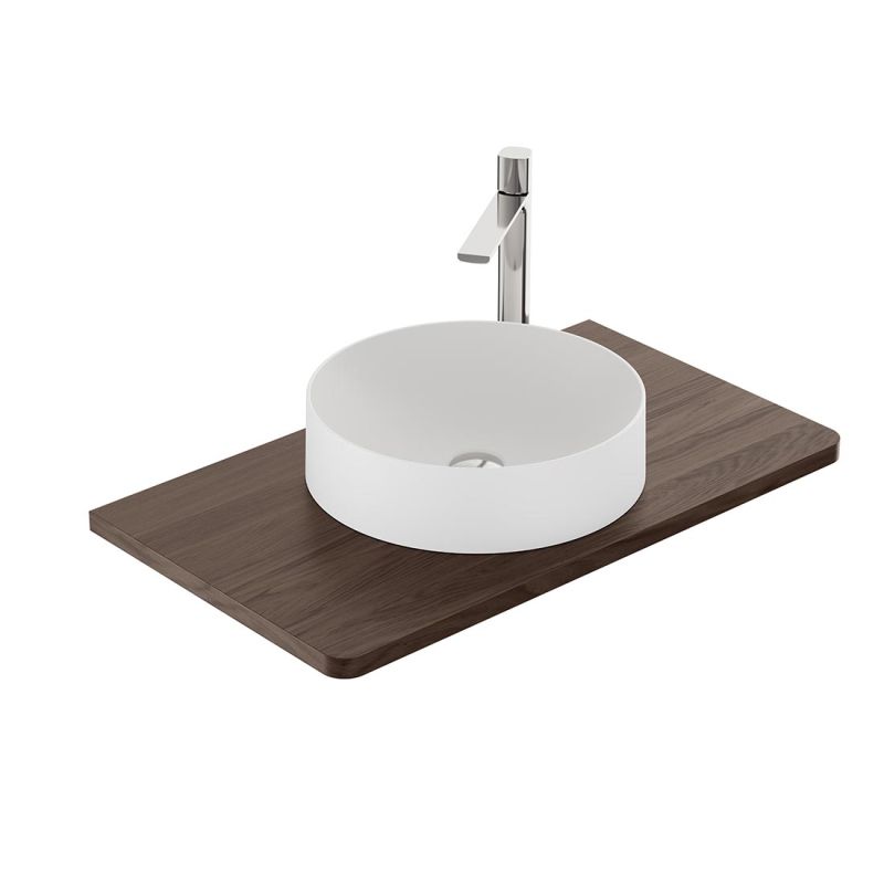 Cameo by VADO 800mm worktop, finished in warm walnut.