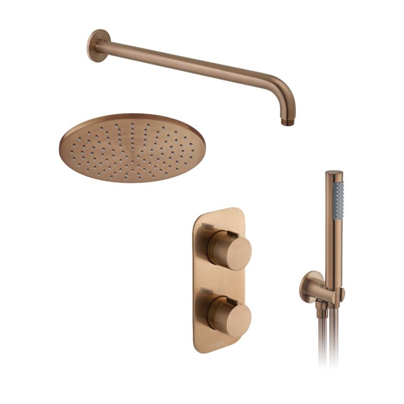 Tablet Altitude Concealed Thermostatic Showering Package with Mini Kit, 2 Outlet
