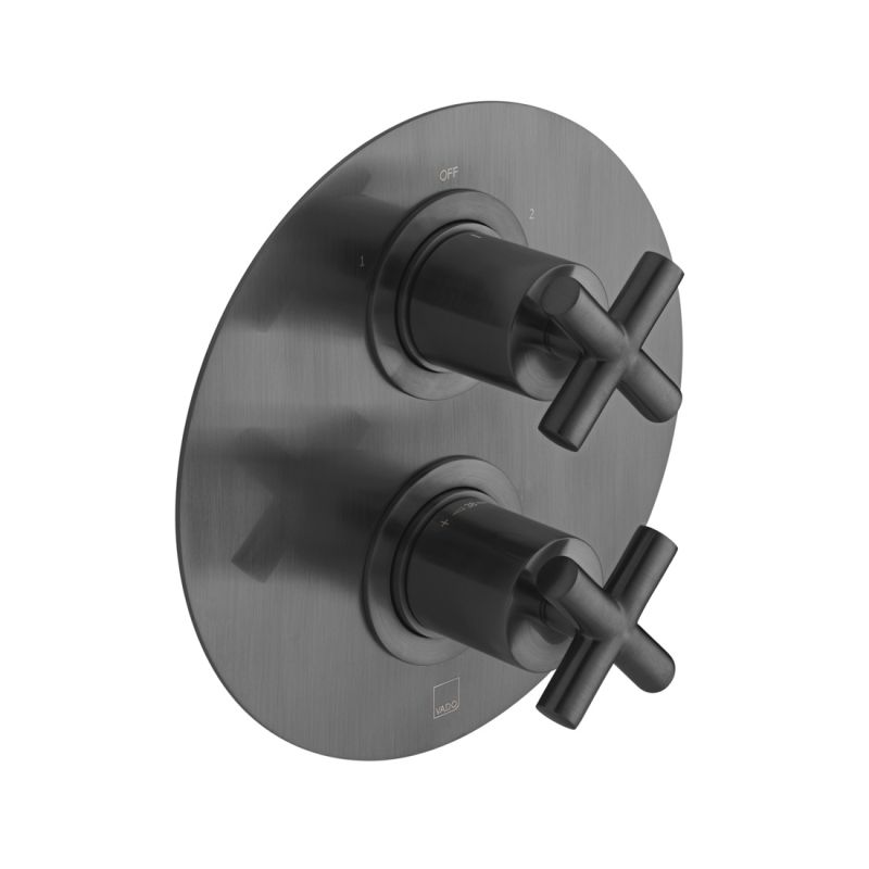 DX Elements Thermostatic Shower Valve, 2 Outlet 2 Handle