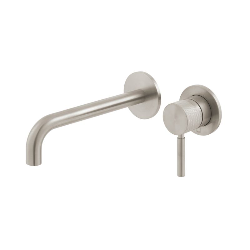 Origins Knurled Wall Mounted Basin Mixer 180mm Spout