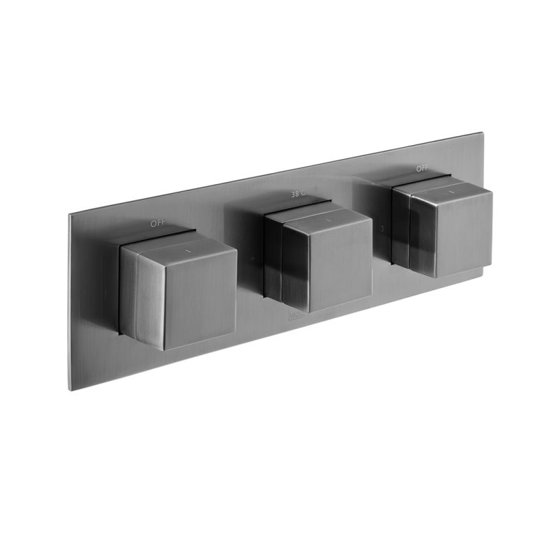 Tablet Notion Horizontal Concealed Thermostatic Shower Valve with All-Flow Function, 3 Outlet 3 Handle