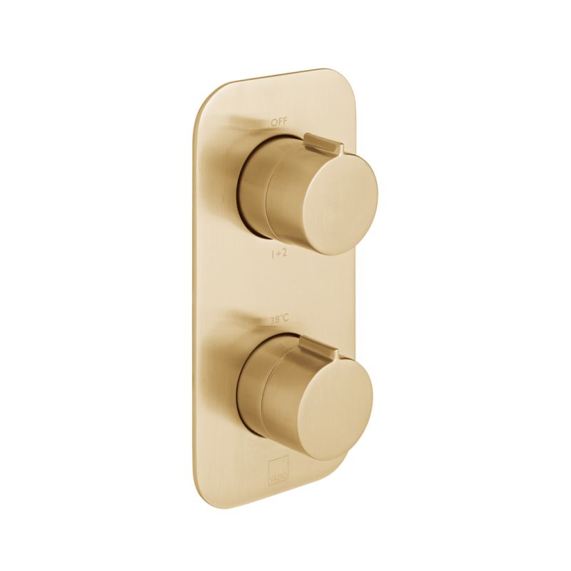 Tablet Altitude Vertical Concealed Thermostatic Shower Valve with All-Flow Function, 2 Outlet 2 Handle