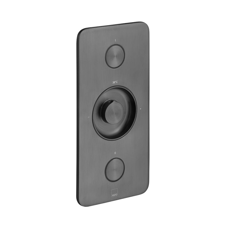 Zone Vertical Concealed Thermostatic Shower Valve, 2 Button 2 Outlet 