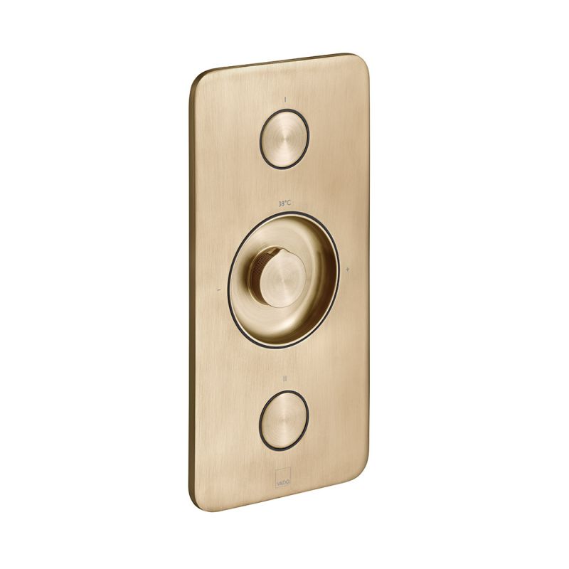 Zone Vertical Concealed Thermostatic Shower Valve, 2 Button 2 Outlet 