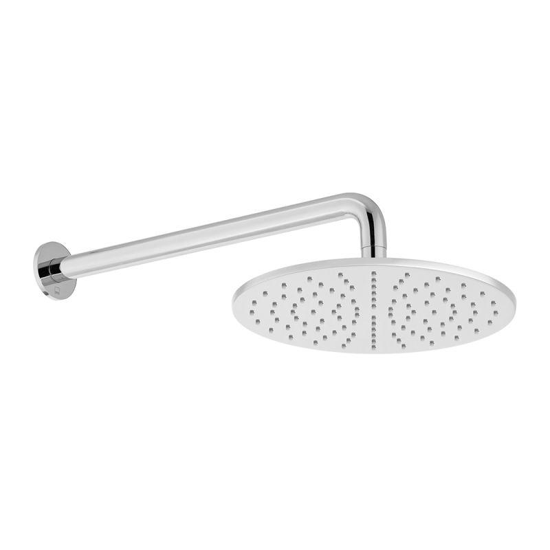 Single Function Shower Head with Arm, 250mm