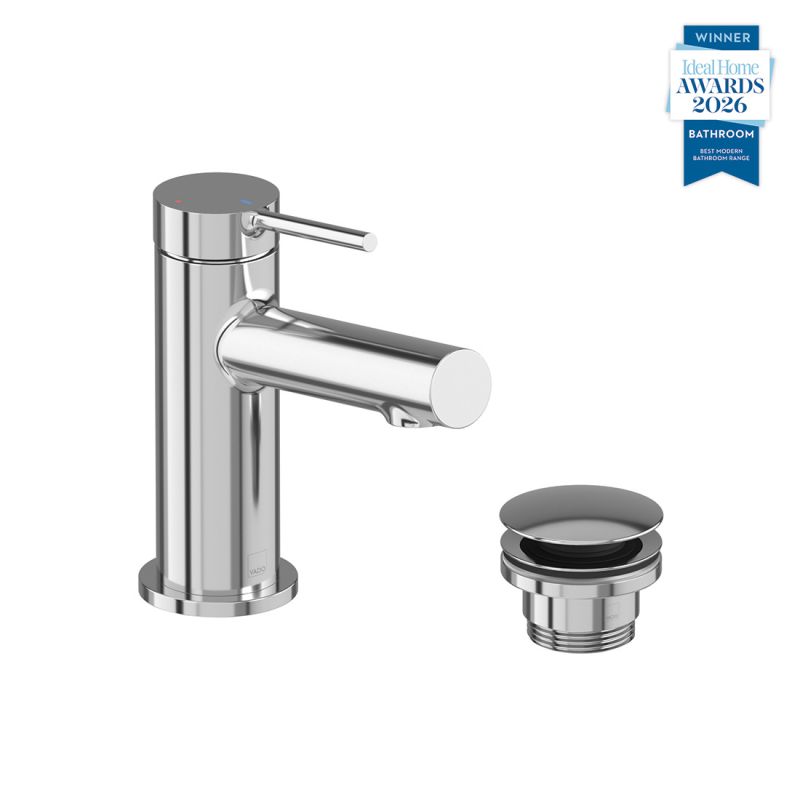 Safari Lever Mini Mono Basin Mixer Tap for Low Pressure System and Universal Basin Waste