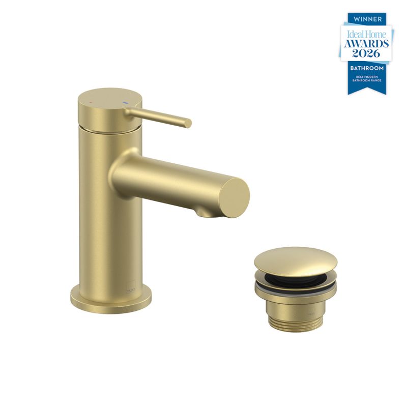 Safari Lever Mini Mono Basin Mixer Tap for Low Pressure System and Universal Basin Waste