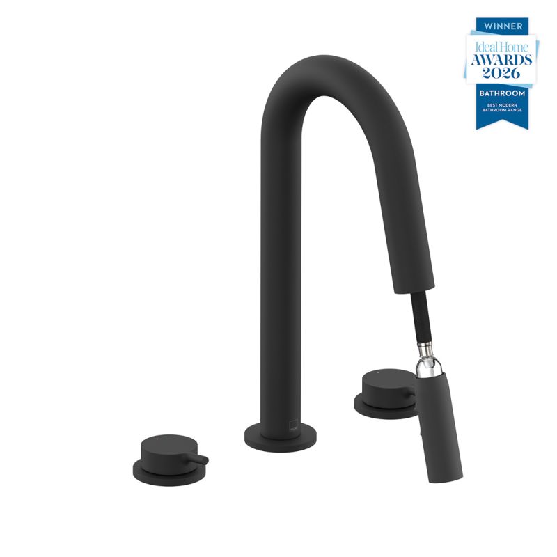 Safari Lever Deck Mounted Basin Mixer with Pull Out Spout
