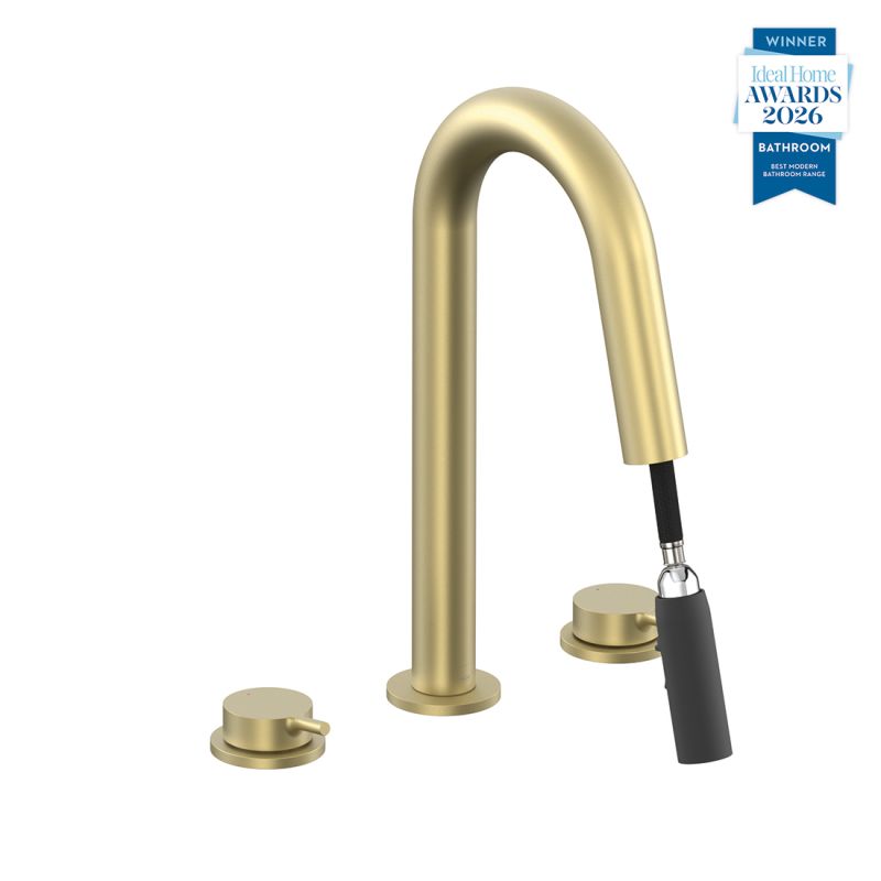 Safari Lever Deck Mounted Basin Mixer with Pull Out Spout