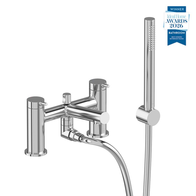 Safari Lever Deck Mounted Bath Shower Mixer + Wall Mounted Handset