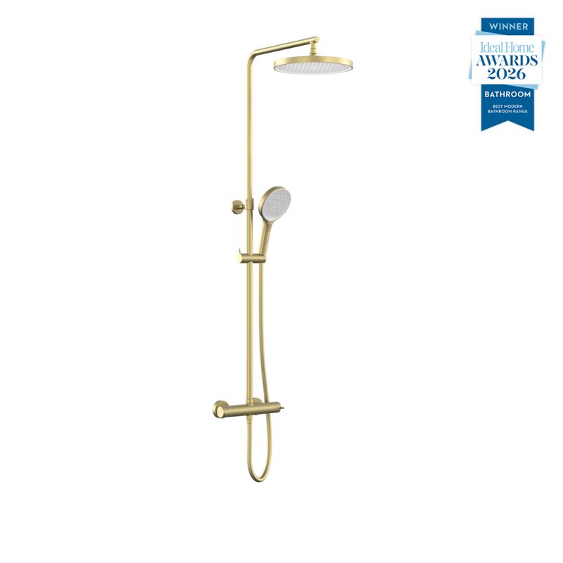 Safari Wall Mounted Exposed Thermostatic Shower Column and Multi Function Handset Safari Wall Mounted Exposed Thermostatic Shower Column and Multi Function Handset