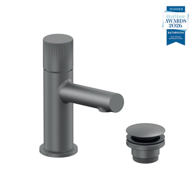 Safari Leverless Mini Mono Basin Mixer Tap for Low Pressure System and Universal Basin Waste