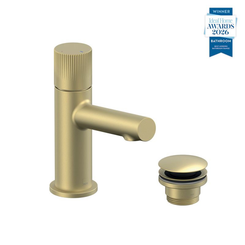 Safari Leverless Mini Mono Basin Mixer Tap for Low Pressure System and Universal Basin Waste