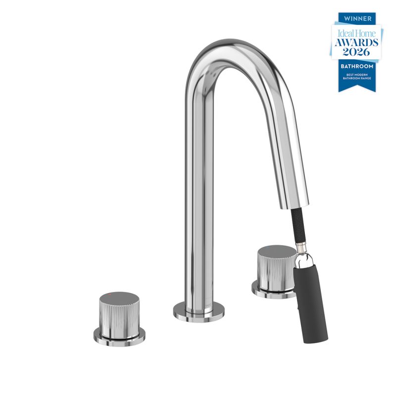 Safari Leverless Deck Mounted Basin Mixer with Pull Out Spout