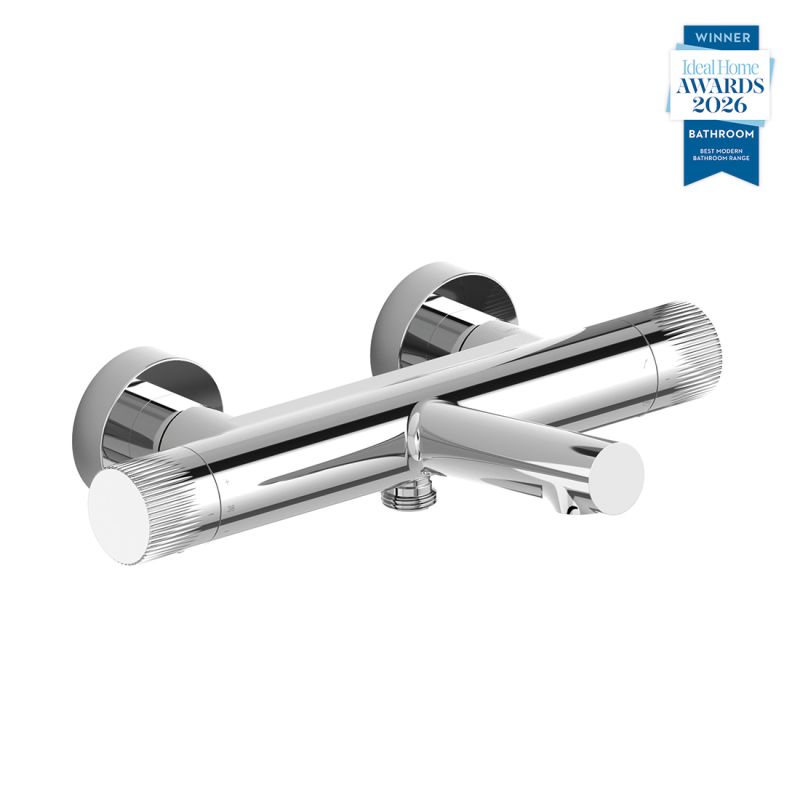 Safari Leverless Wall Mounted Exposed Thermostatic Bath Shower Mixer