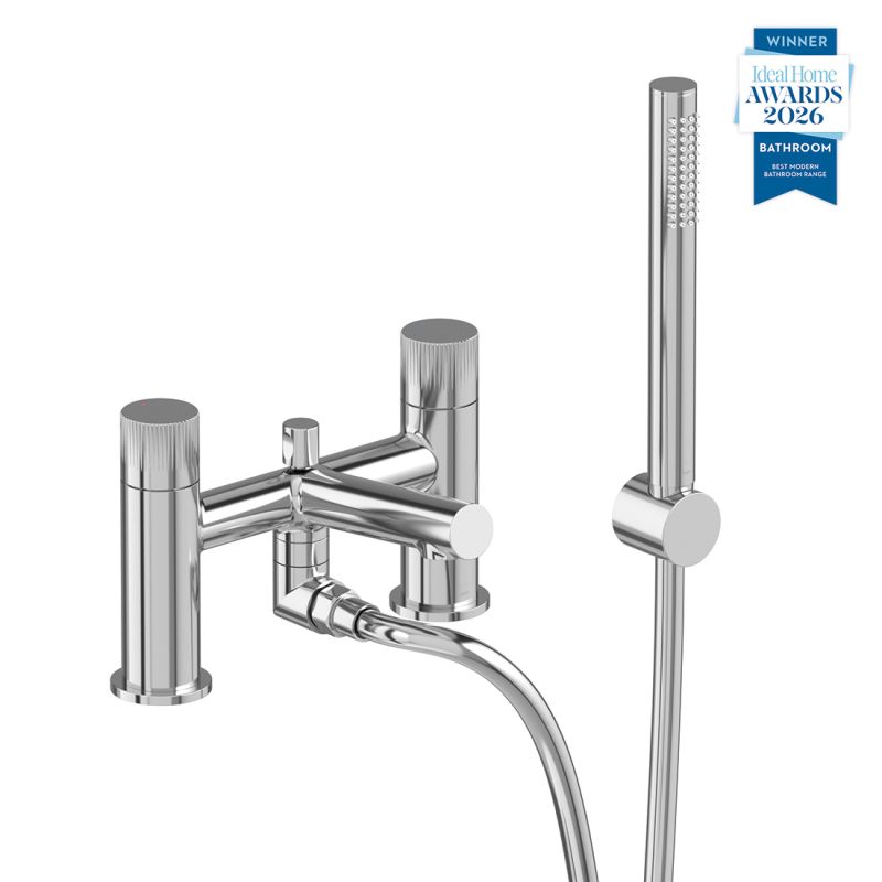 Safari Leverless Deck Mounted Bath Shower Mixer + Wall Mounted Shower Handset