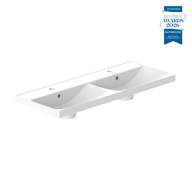 Safari Mineral Cast Double Basin, 1000mm