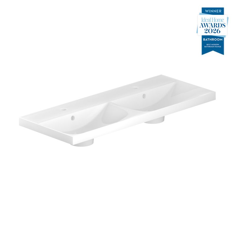 Safari Mineral Cast Double Basin, 1000mm
