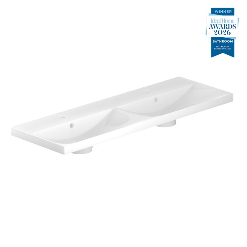 Safari Mineral Cast Double Basin, 1200mm