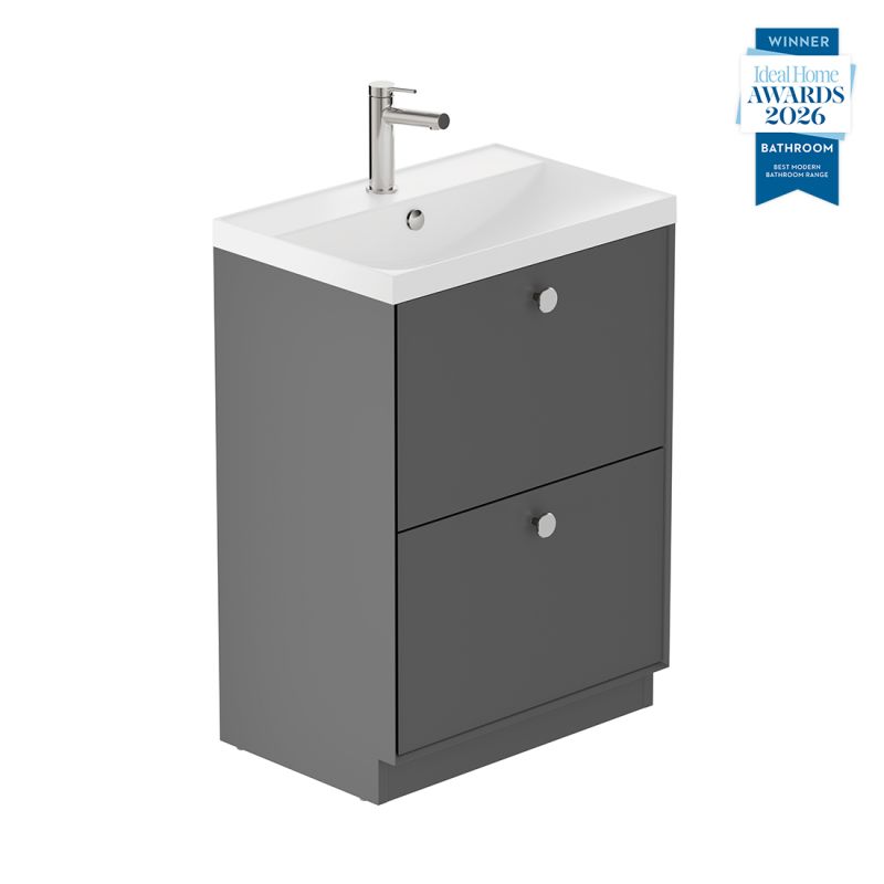 Safari Floor Mounted Vanity Unit, 600mm 