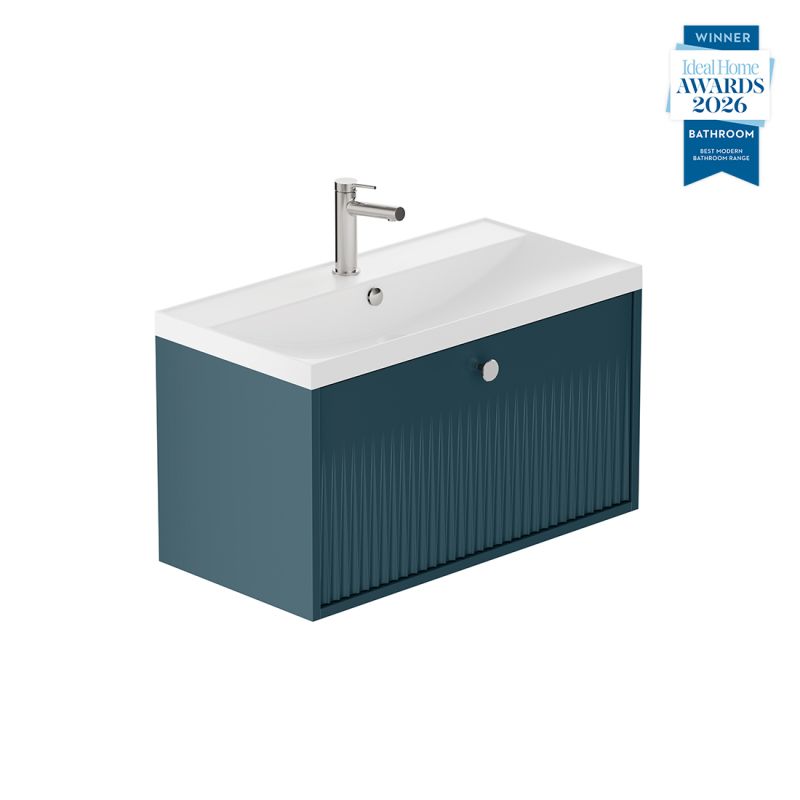 Safari Fluted Wall-Hung Vanity Unit, 800mm