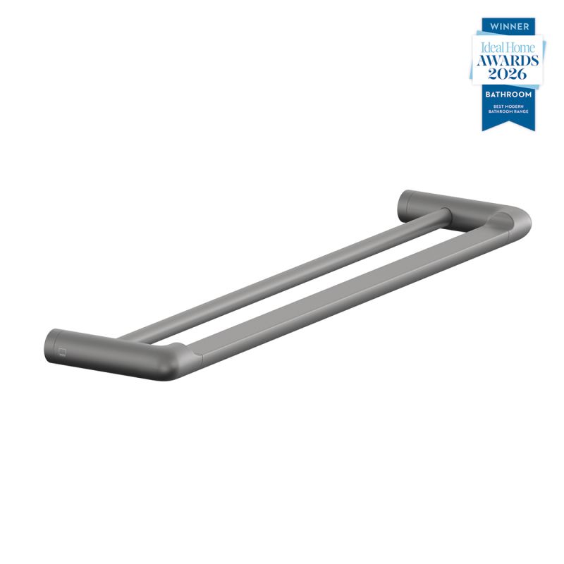 Zoo Brass Double Towel Rail, 600mm
