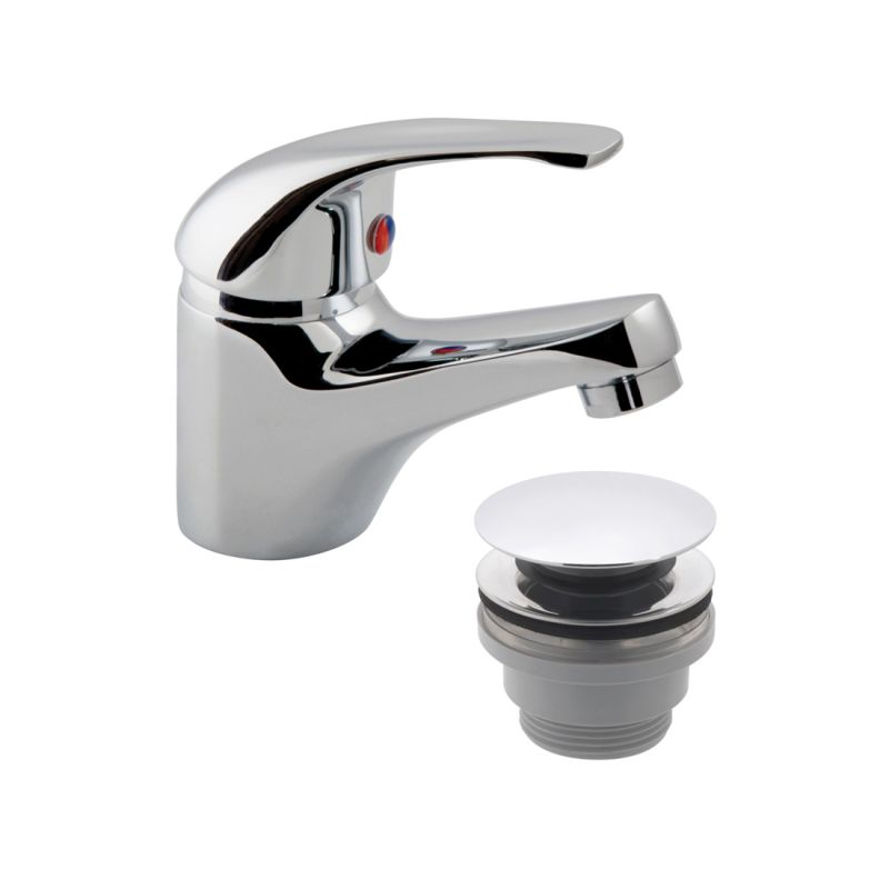 Mono Basin Mixer + Push Waste