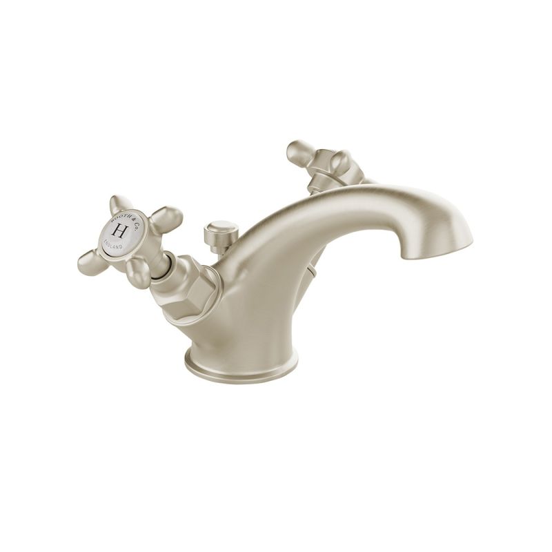 Axbridge Mono Basin Mixer + Pop-Up Waste, Cross Handles
