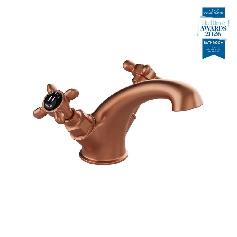 Axbridge Mono Basin Mixer Smooth Body, Cross Handles