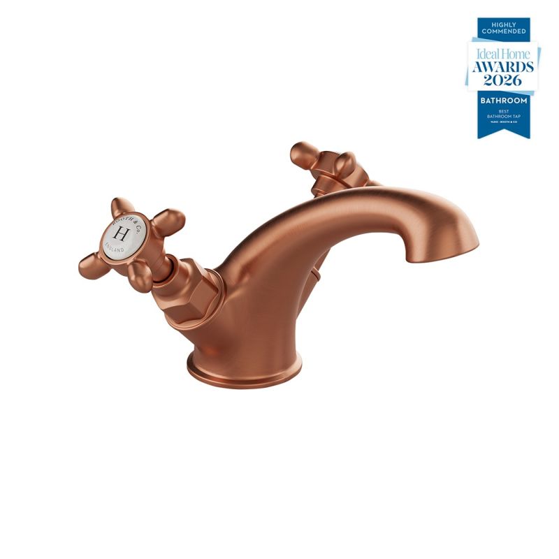 Axbridge Mono Basin Mixer Smooth Body, Cross Handles