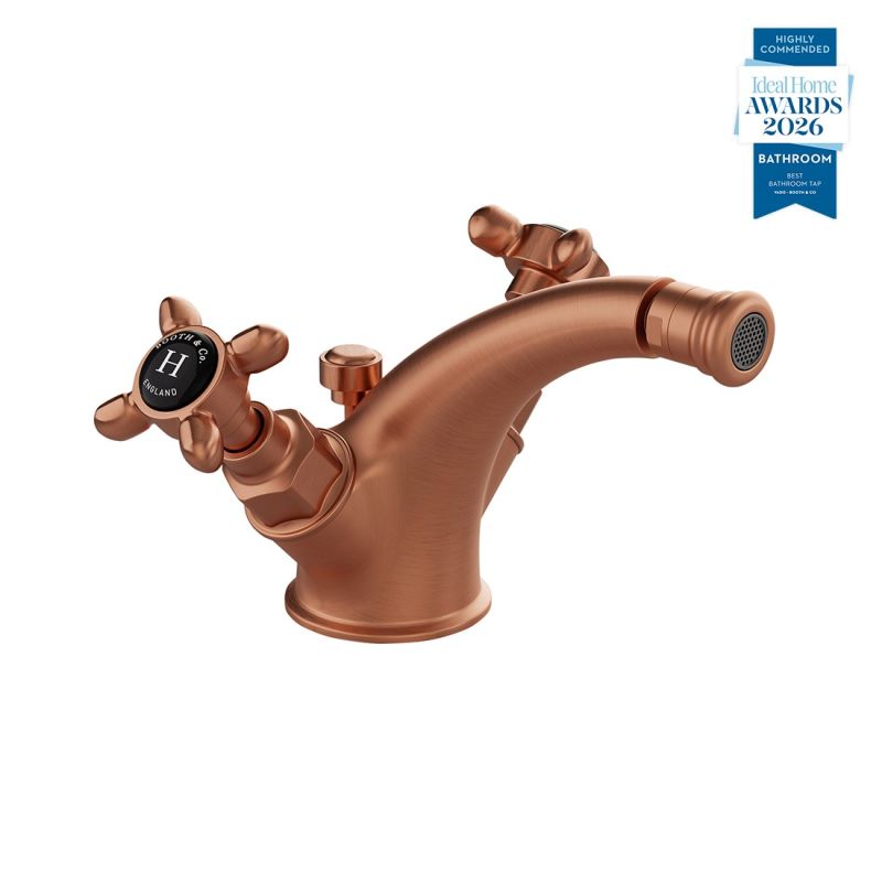 Axbridge Mono Bidet Mixer + Pop-Up Waste, Cross Handles