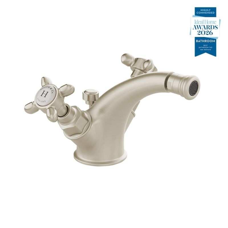Axbridge Mono Bidet Mixer + Pop-Up Waste, Cross Handles