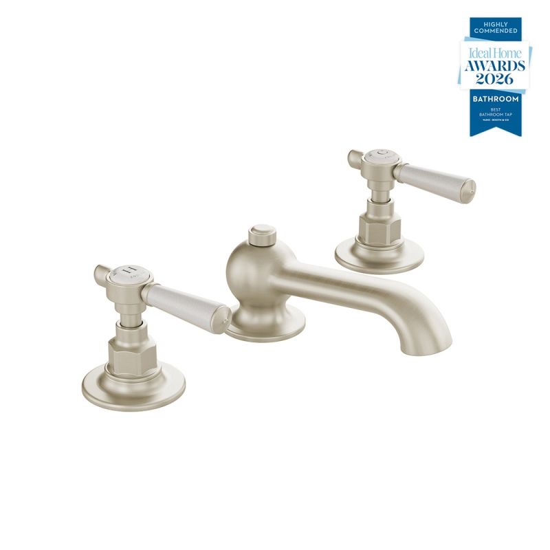 Axbridge 3 Hole Basin Mixer Tap + Pop-Up Waste, Lever Handles